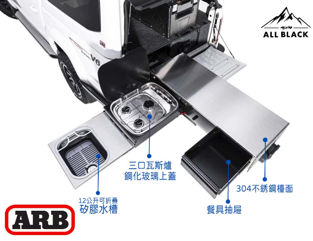 ARB UTE Slide Kitchen<br/>廚房.抽屜.ㄇ型封包組 3