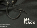 ALL BLACK 長袖 品牌帽T