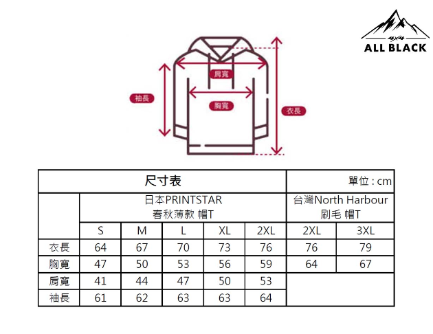 ALL BLACK 長袖 品牌帽T 9