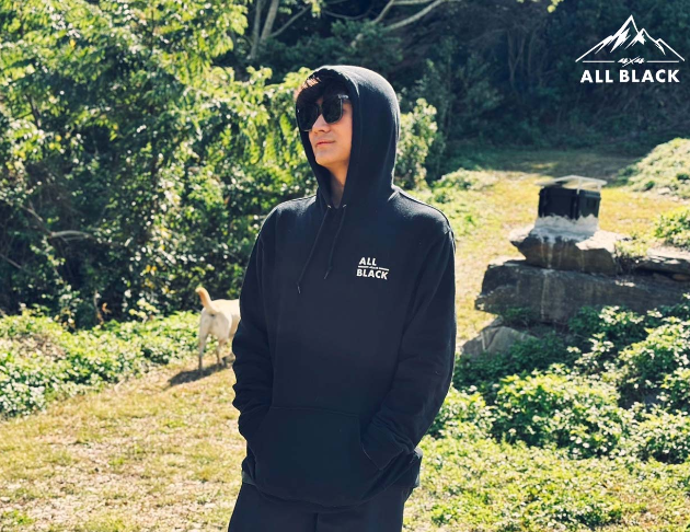 ALL BLACK 長袖 品牌帽T 2