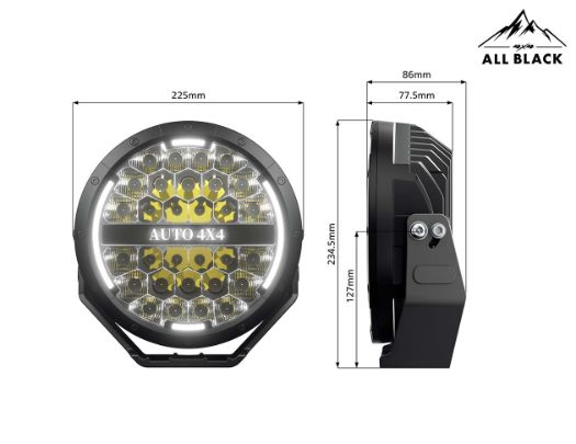 9吋 圓形LED越野燈 150W 帶背景光 4